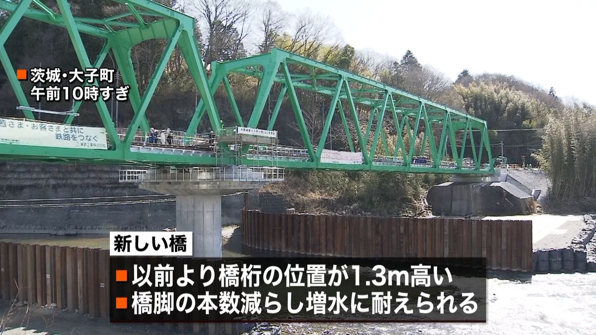 台風で流失　茨城・ＪＲ水郡線の鉄橋新設