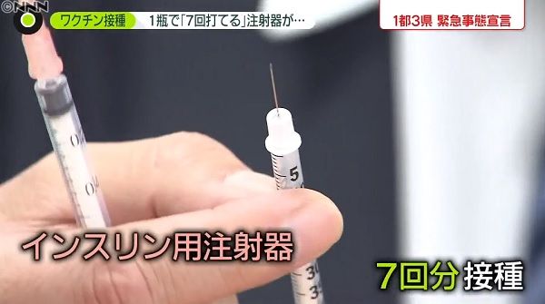 「７回」も可能…ワクチン“注射器”の工夫