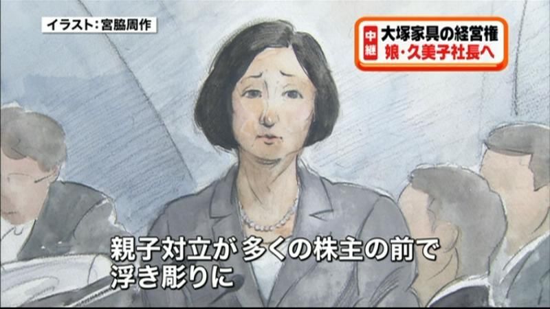 大塚家具　久美子社長が引き続き経営権維持