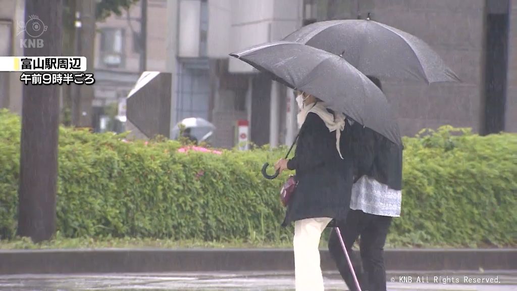 富山県内広く雨に　土砂災害に注意警戒を