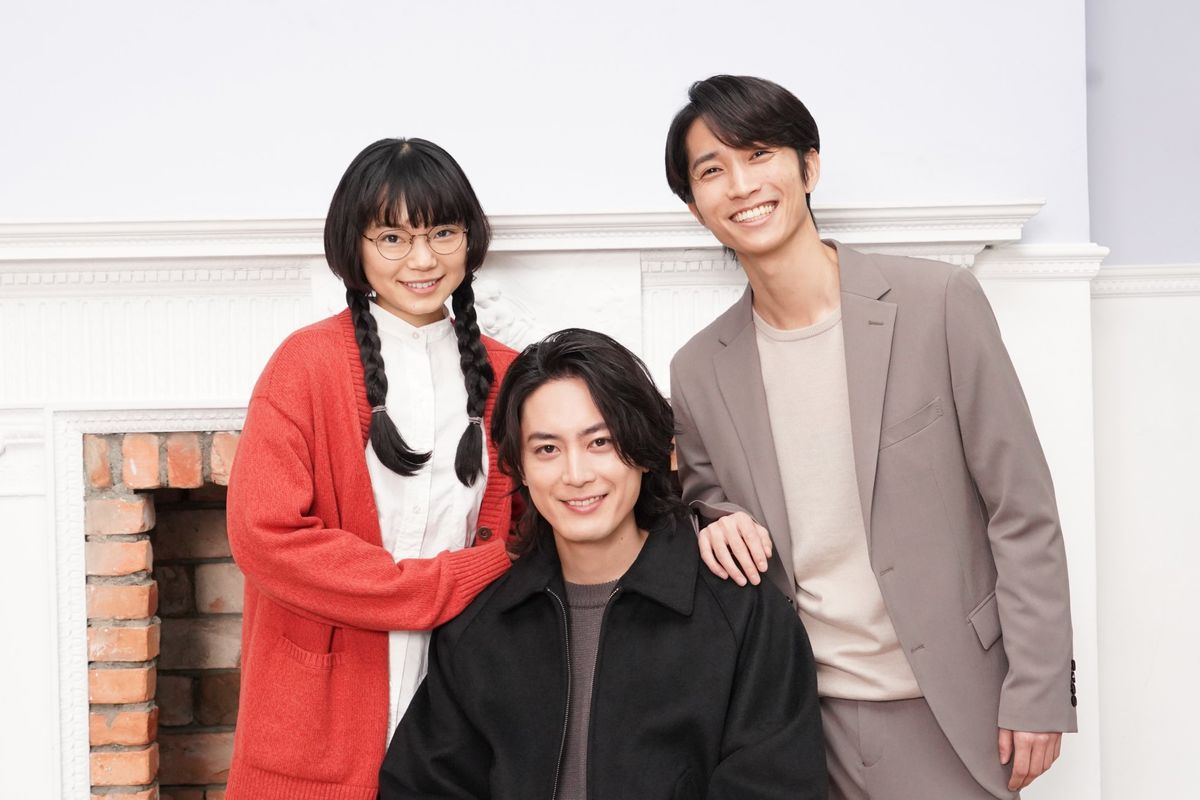 （左から）古川琴音さん、間宮祥太朗さん、田中樹さん