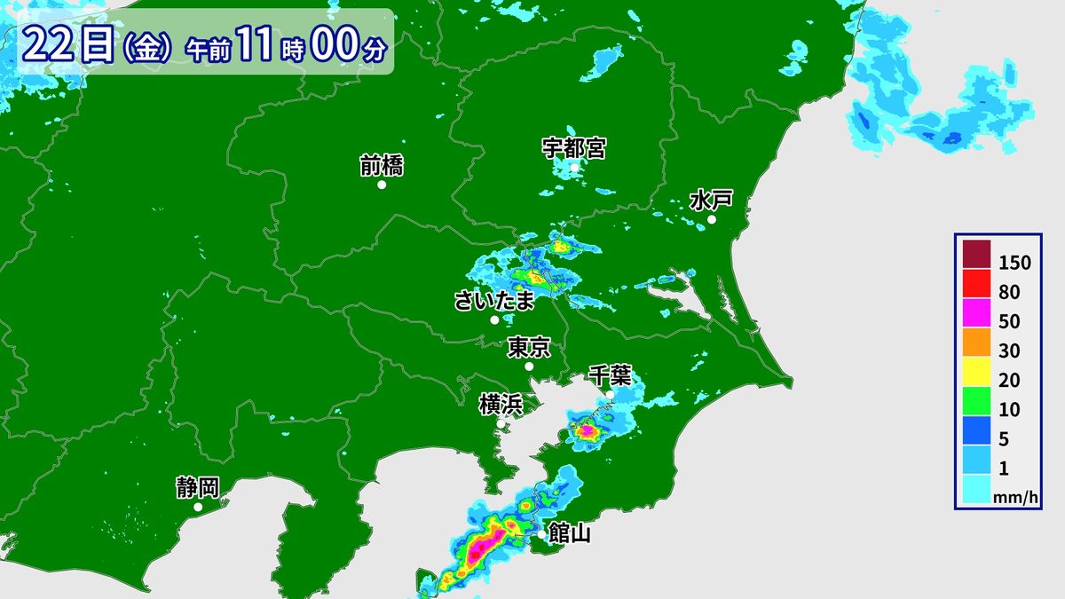 関東南部で一時的に雨強まる　回復後は気温上昇“蒸し暑く” 北部は午後も雷雨のおそれ