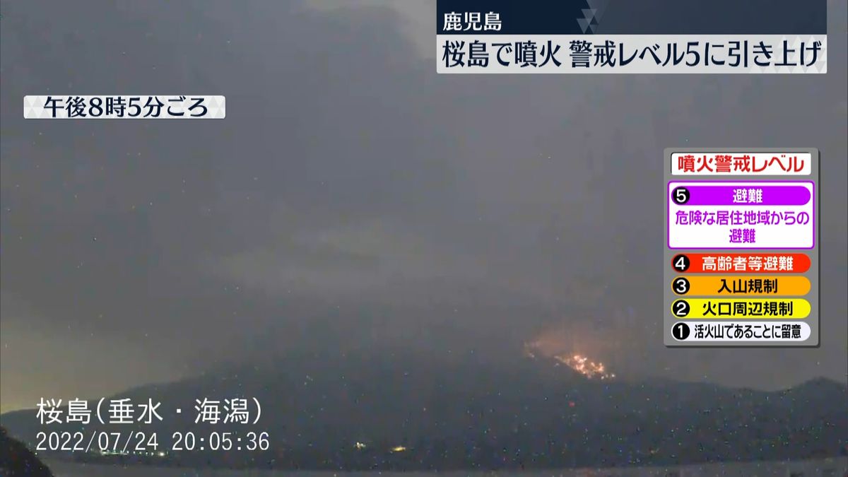 鹿児島・桜島が噴火　大きな噴石が火口から約2.5キロ先まで…