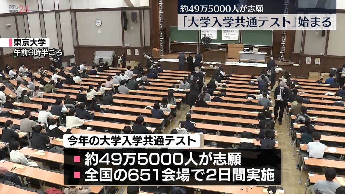 「大学入学共通テスト」始まる　きょうとあす全国651会場で