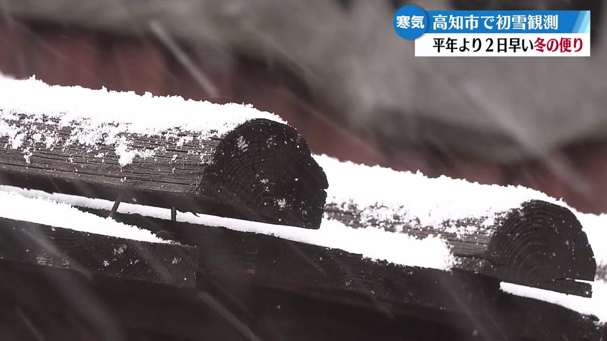 高知市で初雪 平年より2日早い観測【高知】