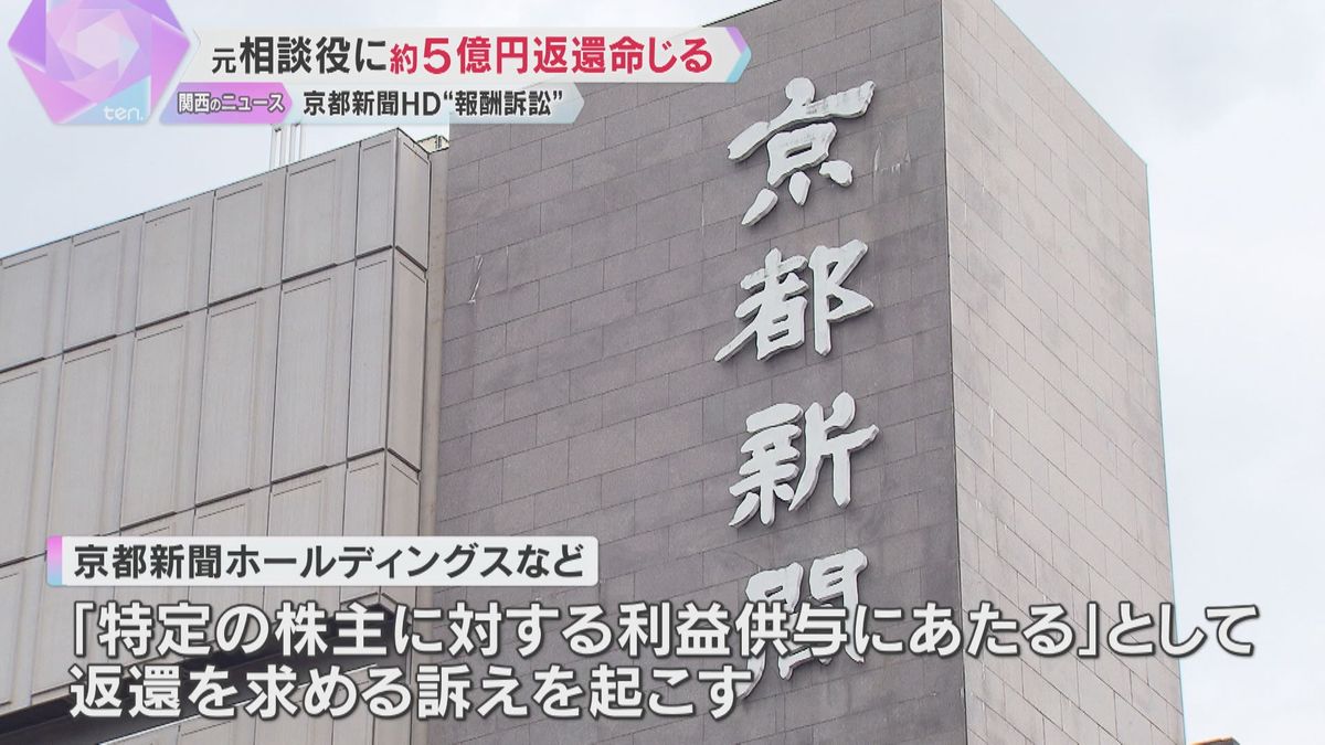 京都新聞HD裁判　元相談役に約5億円返還命じる「職務行っていなかった」報酬支払いは利益供与と認定