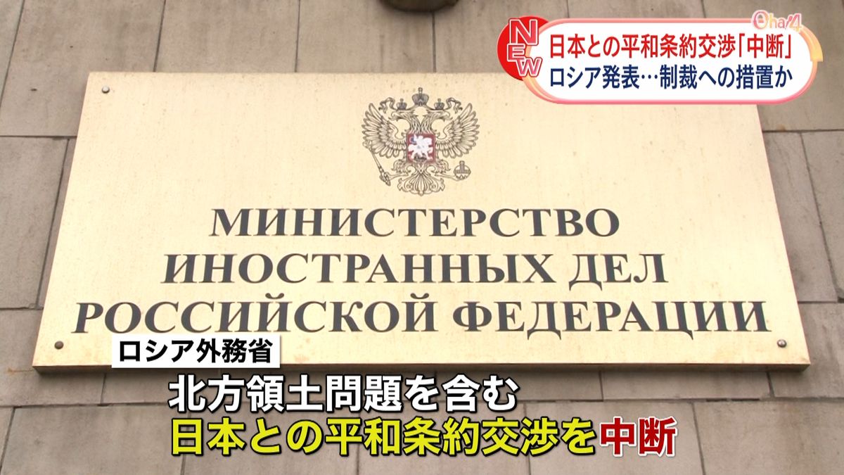 ロシア、日本との平和条約交渉を中断　制裁への対抗措置か