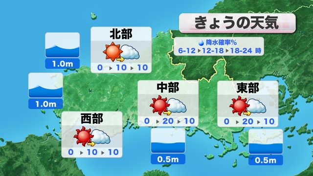 きょう6日(火)の天気