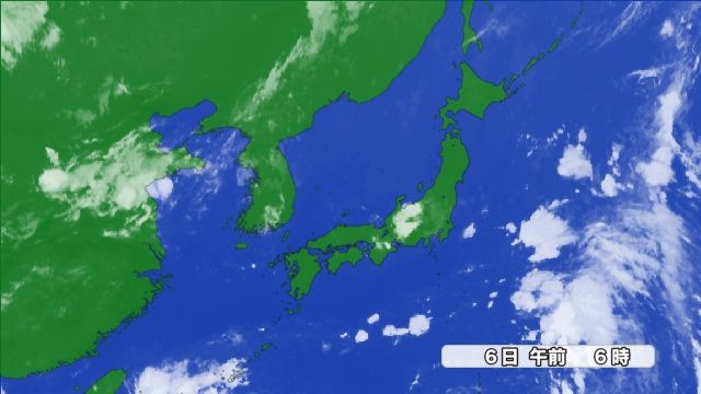 きょう6日(火)雲画像