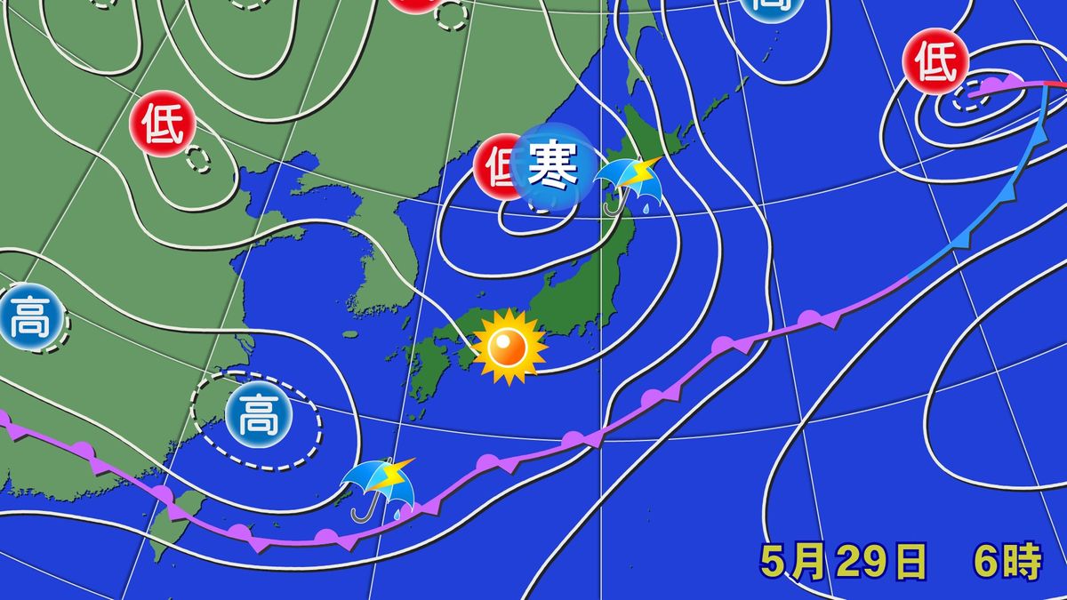 【天気】北陸～北日本　局地的に激しい雷雨