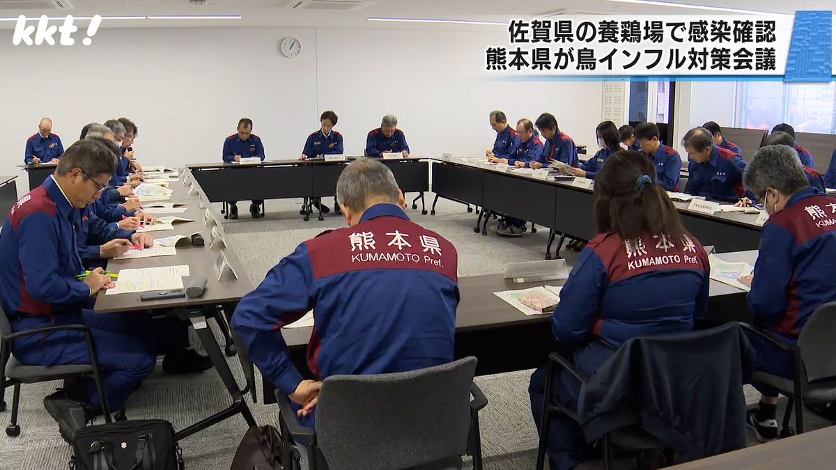 熊本県が佐賀での確認受け鳥インフル対策会議 聞き取り調査で異常なし