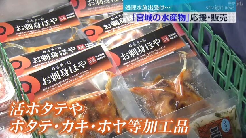 「ホタテ買って、応援したい」処理水放出で風評被害　県産水産物の応援・販売会（宮城県庁）