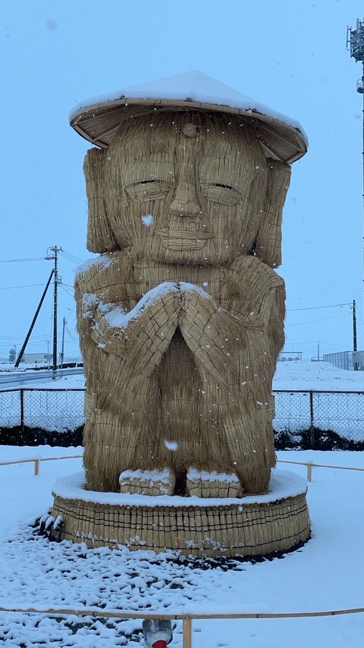 ２年目に作られた「かさじぞう」（写真提供／深伊沢地域づくり協議会）