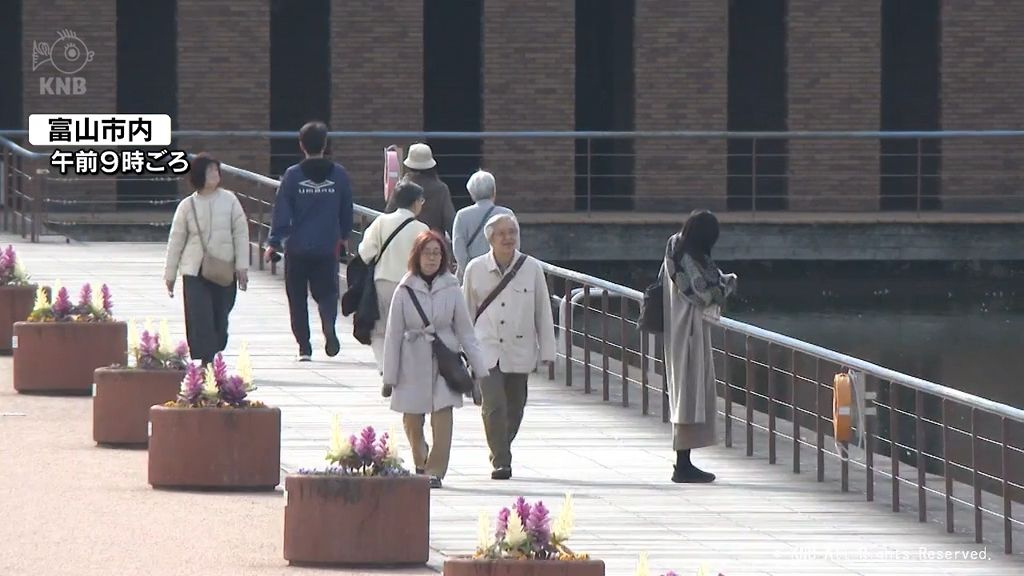 雲が多いながらも　過ごしやすい１日に　富山県内