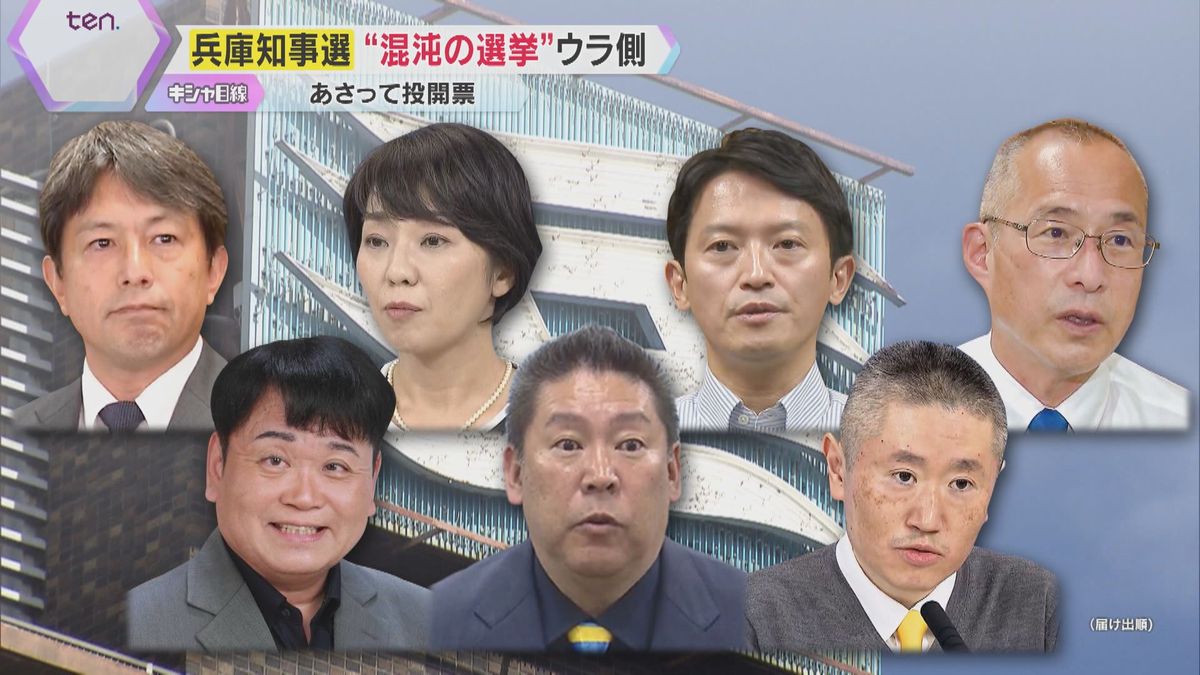 兵庫県知事選は17日に投開票　再選を目指す前知事と新人6人の計7人による選挙戦は最終盤へ