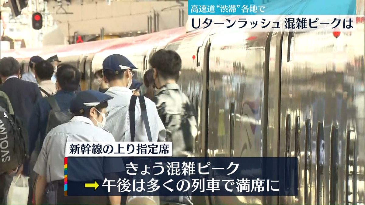 Uターンラッシュ始まる　高速道路渋滞のピークは午後に