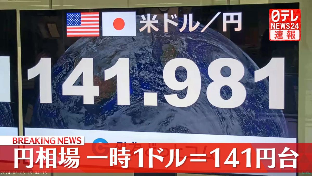 円相場　一時1ドル＝141円台まで上昇