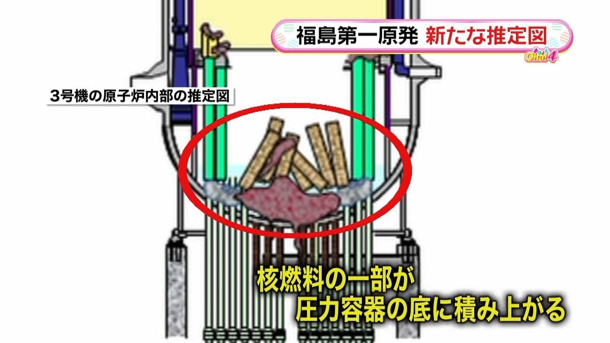 福島第一原発原子炉内部推定図　東電が公開