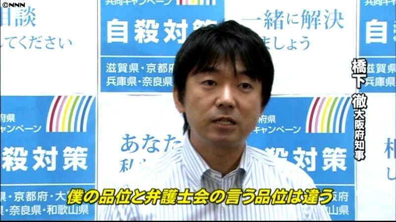橋下知事、２か月の業務停止～大阪弁護士会