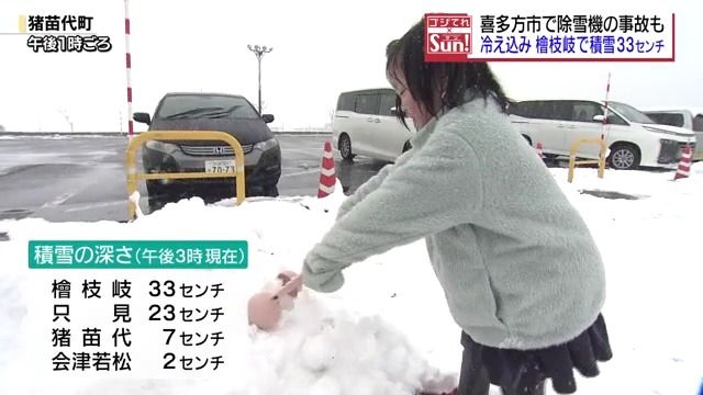 相馬市で氷点下3.7度と今季一番の冷え込み　檜枝岐で３３センチの積雪に・福島県