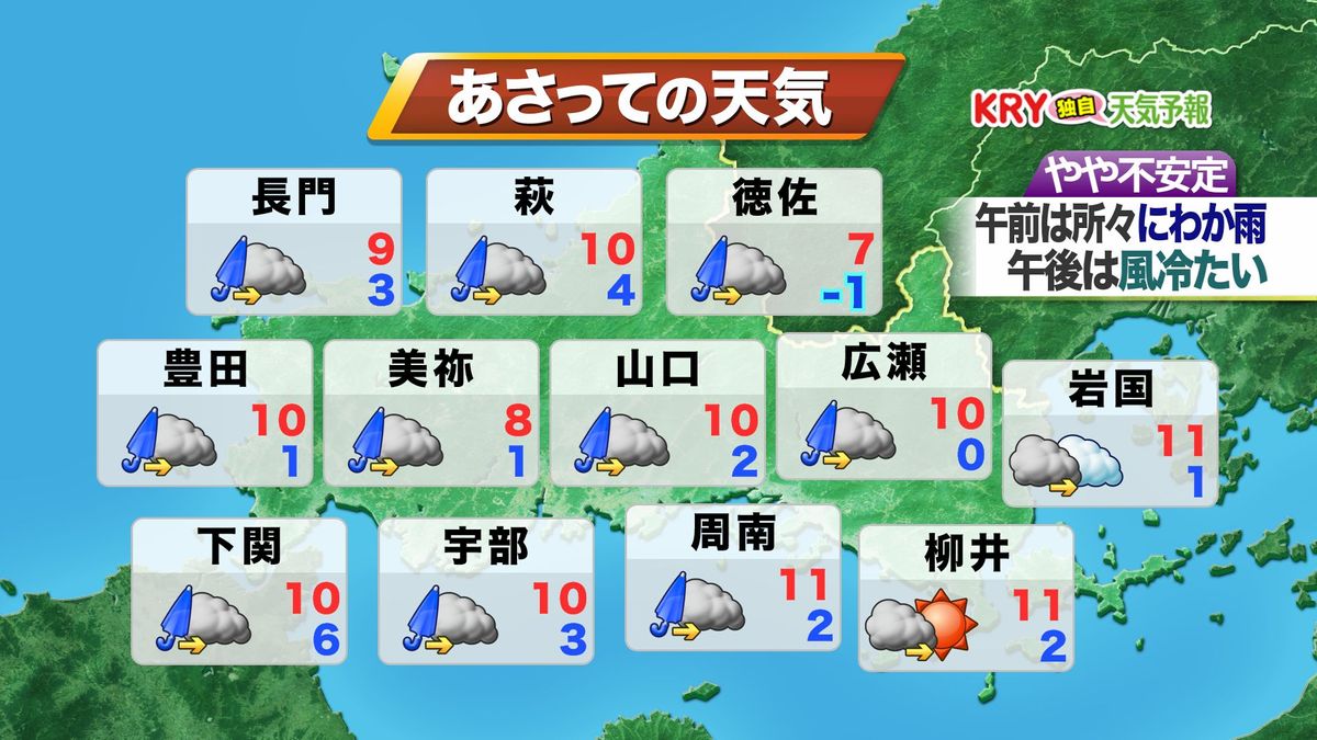 11日(日･祝)の天気予報