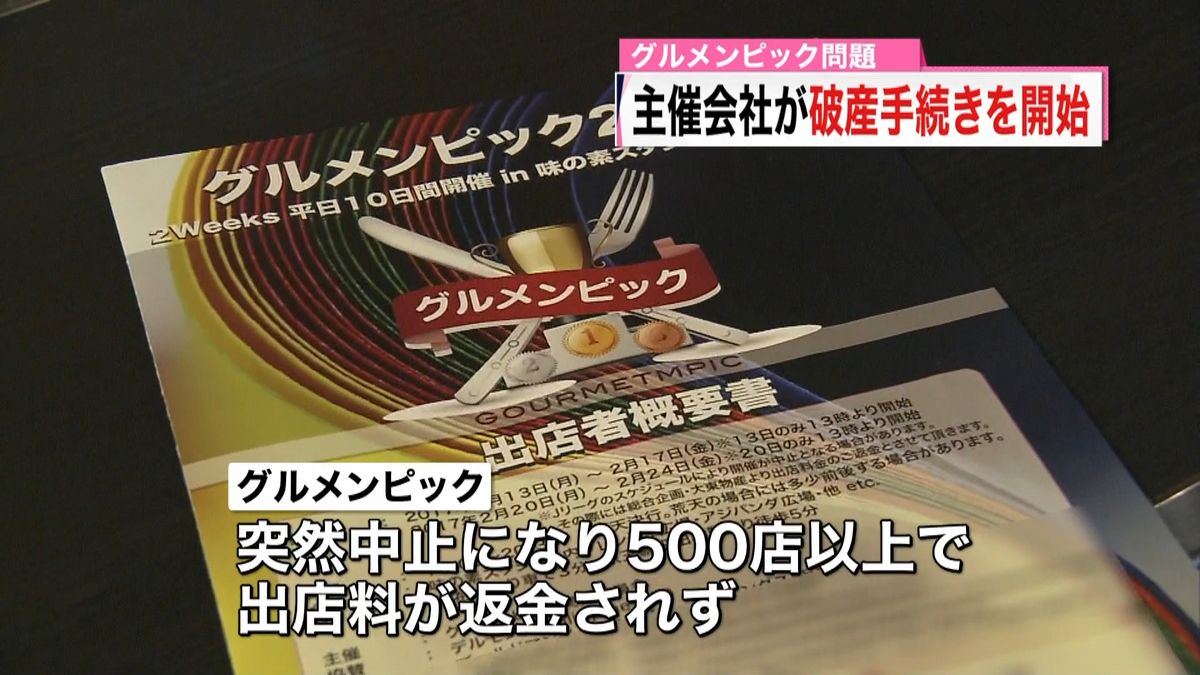 “グルメンピック主催”大東物産が破産申請