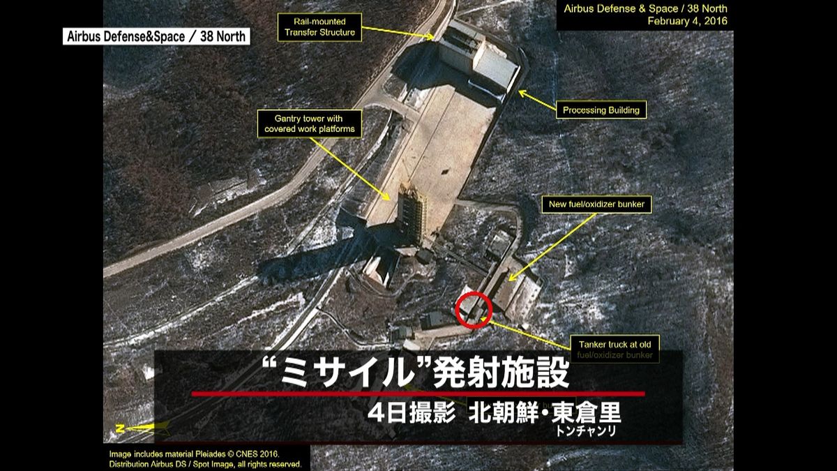 北朝鮮、燃料注入に着手か　衛星写真分析