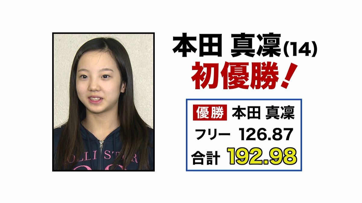 世界ジュニア　１４歳本田真凜選手が初優勝