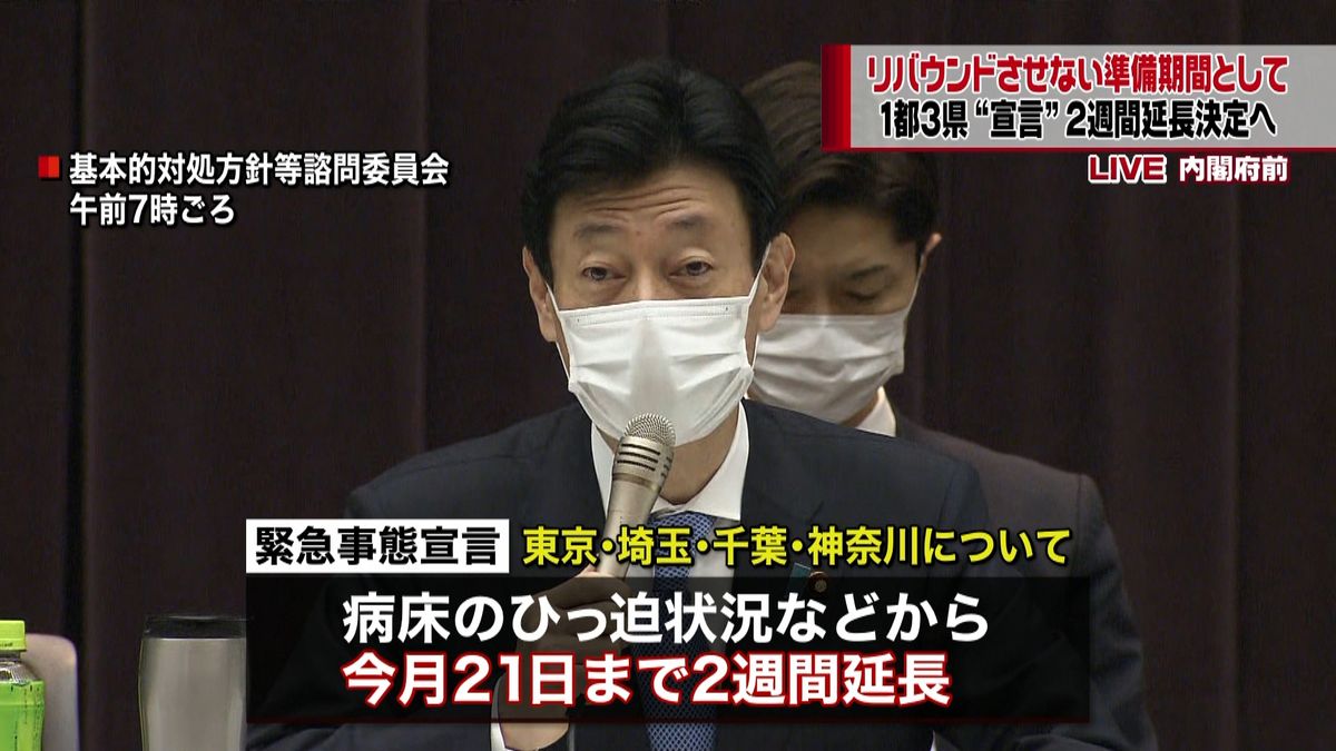 “リバウンドさせない期間”宣言延長決定へ