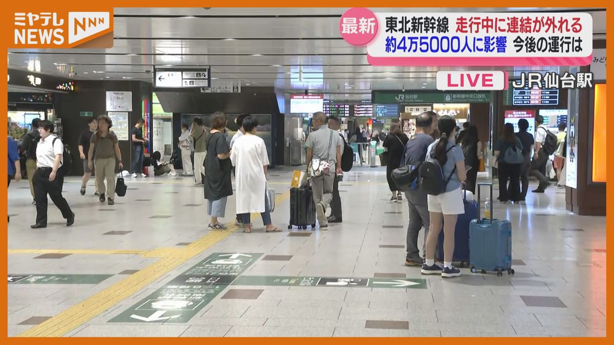 【中継】「みどりの窓口に1時間半並んだ」変更や払い戻し対応　20日は始発から通常運行　東北新幹線