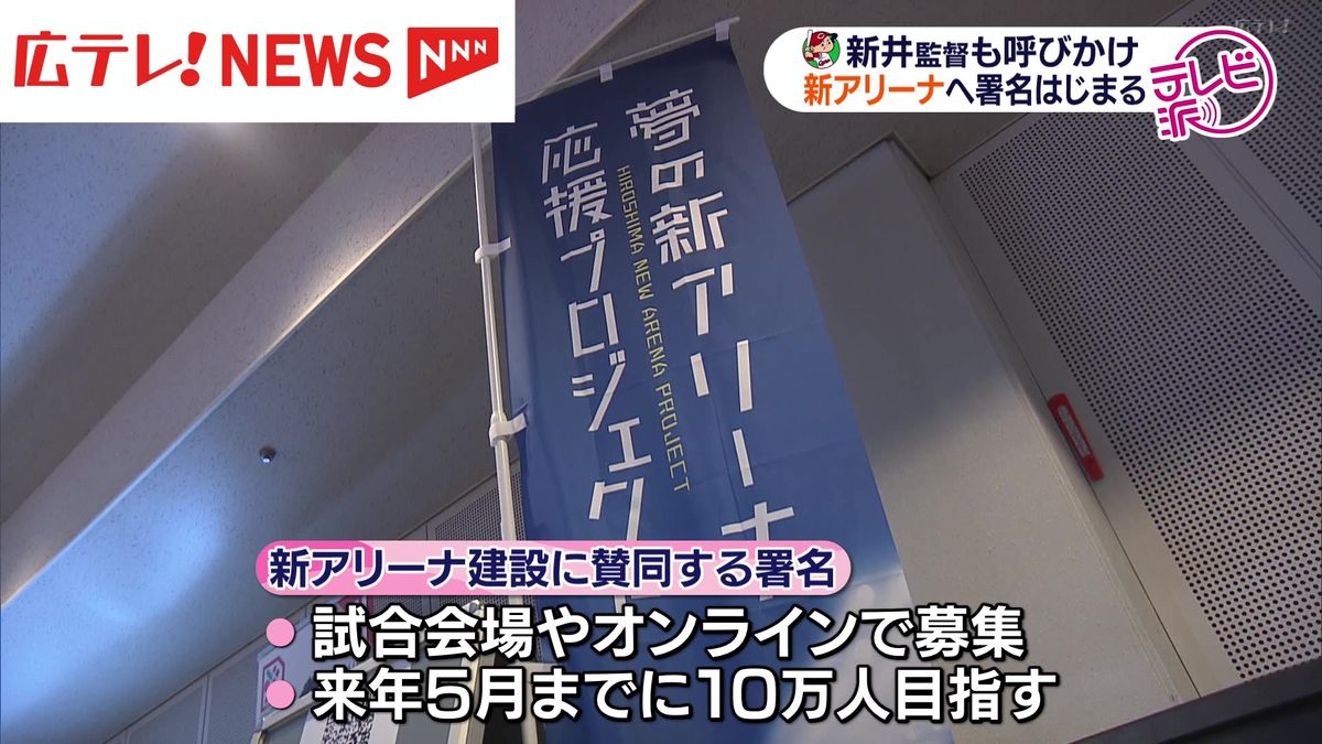 カープ・新井監督も呼びかけ！新アリーナ建設に向け署名活動始まる【広島】