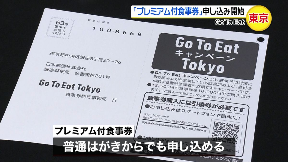 ＧｏＴｏ“食事券”　東京で申し込み開始