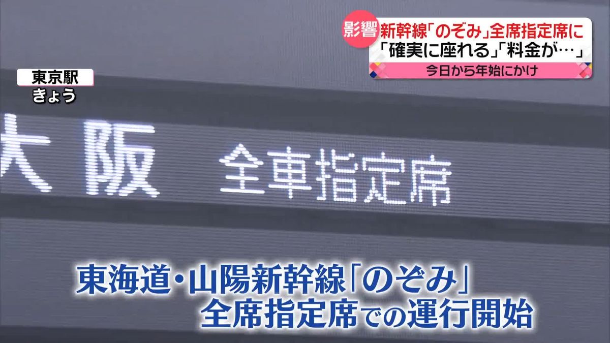 のぞみ年始にかけて「全席指定」に…　ストライキで空の便“欠航”も？　どうなる帰省ラッシュ