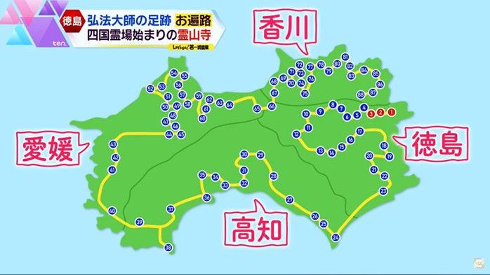 四国霊場・八十八カ所の寺院