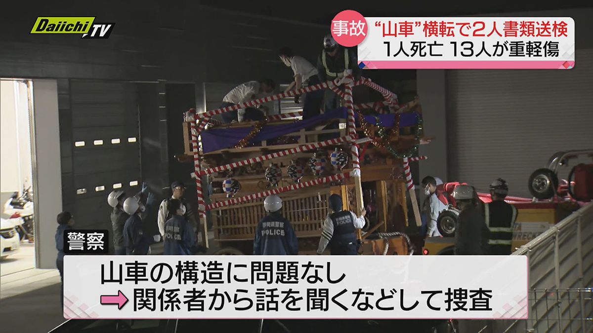 祭りの“山車” 横転で運行責任者ら２人を書類送検…1人が死亡・13人が重軽傷を負った事故（静岡・伊豆の国市）