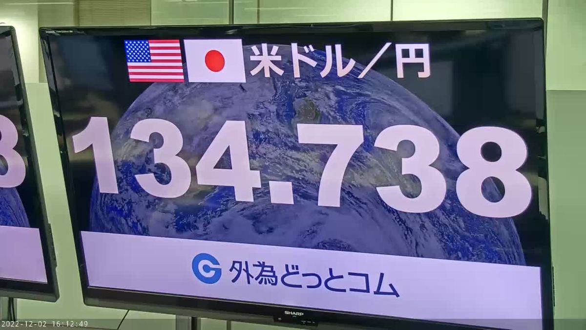 急激に円高進む　一時1ドル＝134円台…約3か月半ぶり