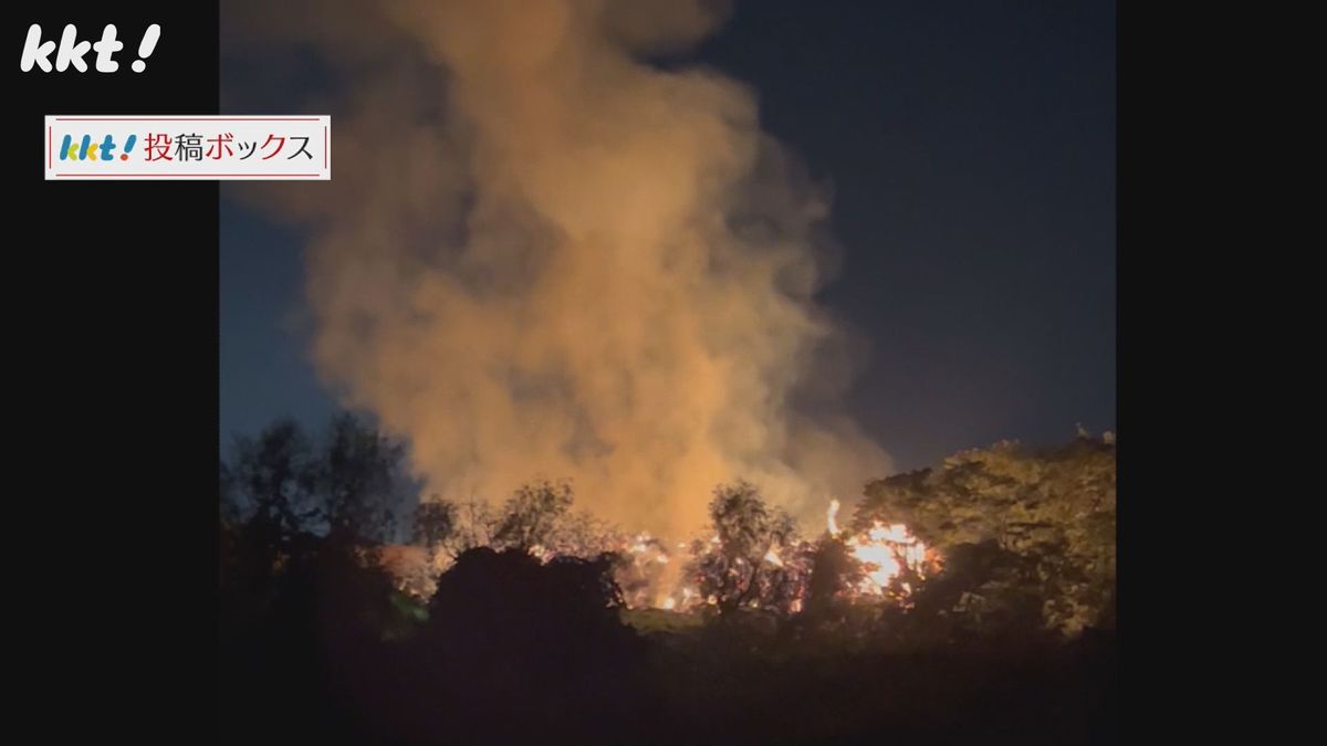 ｢あたり一面焦げ臭い｣枯れ草焼ける火事20時間後に鎮火 熊本市南区