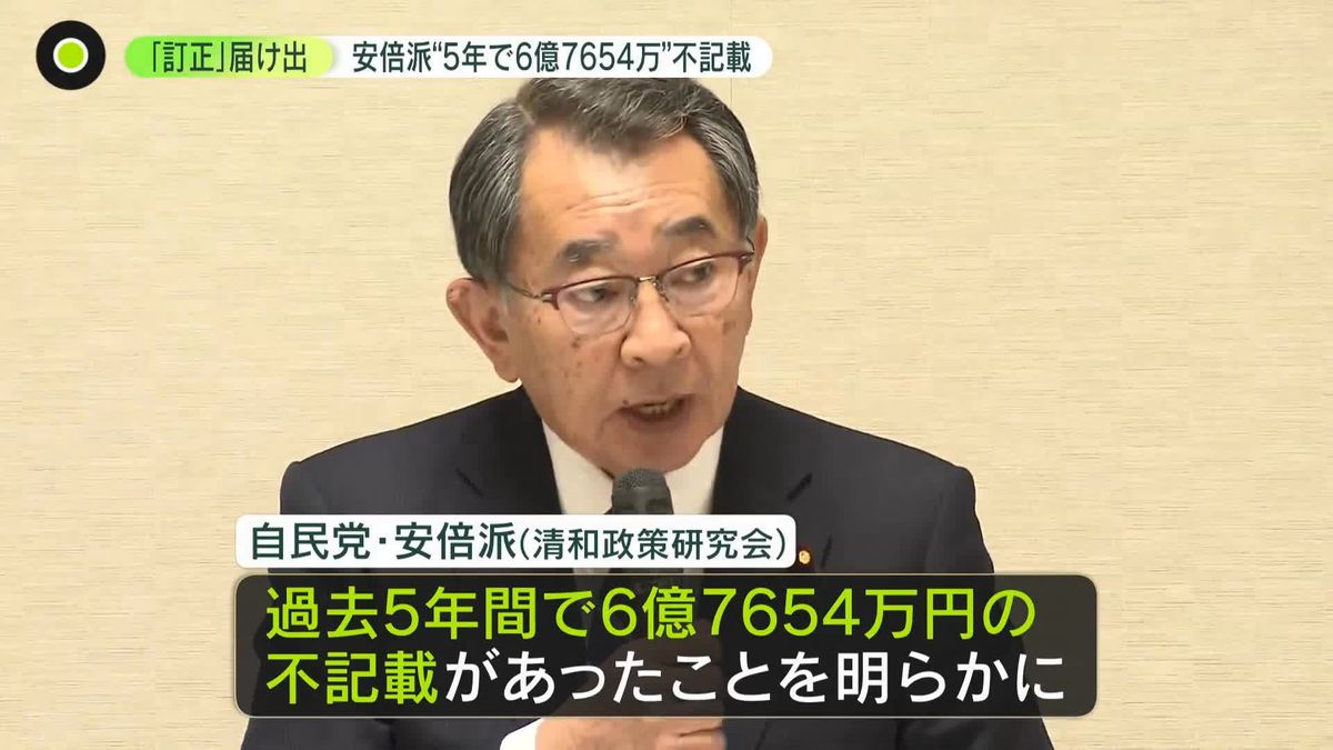 自民党議員“裏金トップ10”判明　安倍派“5年間で6億7654万円”不記載、訂正届け出