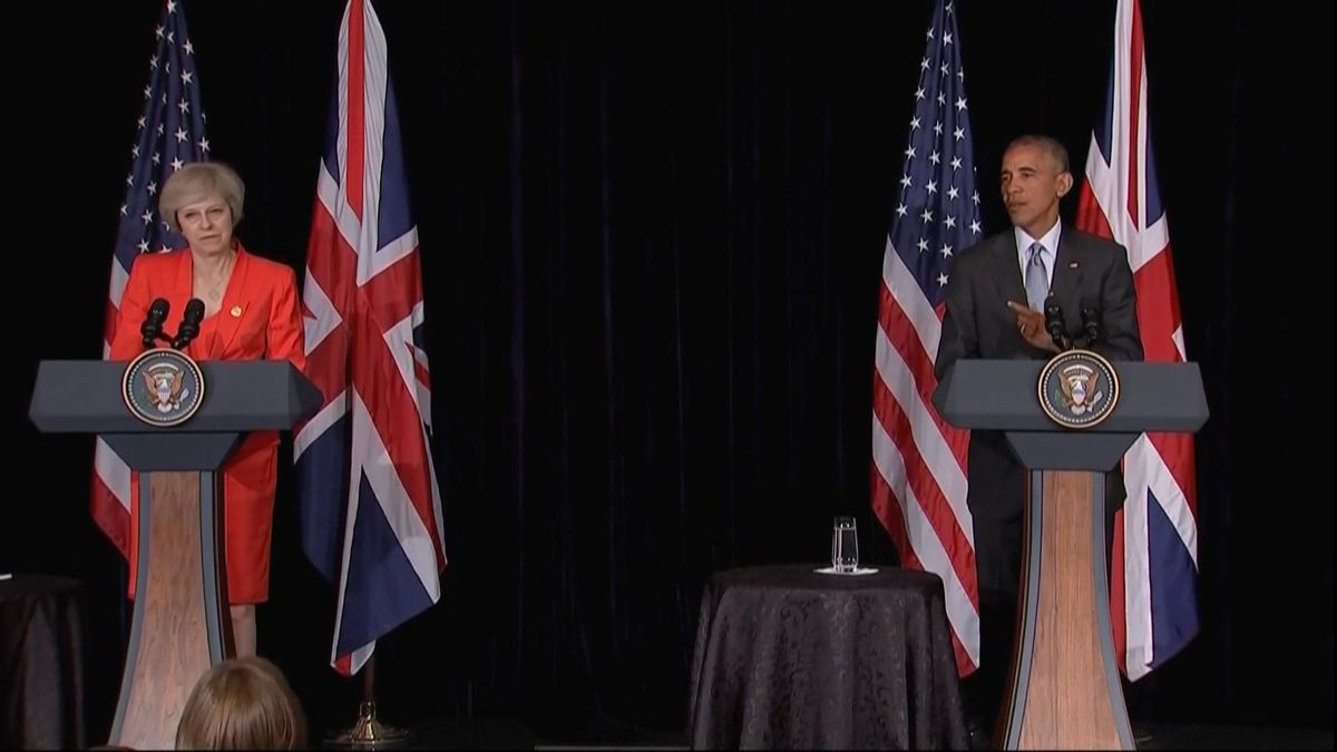 米・オバマ大統領と英・メイ首相が初会談