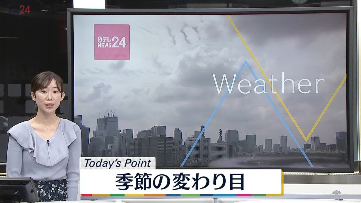 【天気】全国的に雲多く…南西諸島～東日本はにわか雨の所も