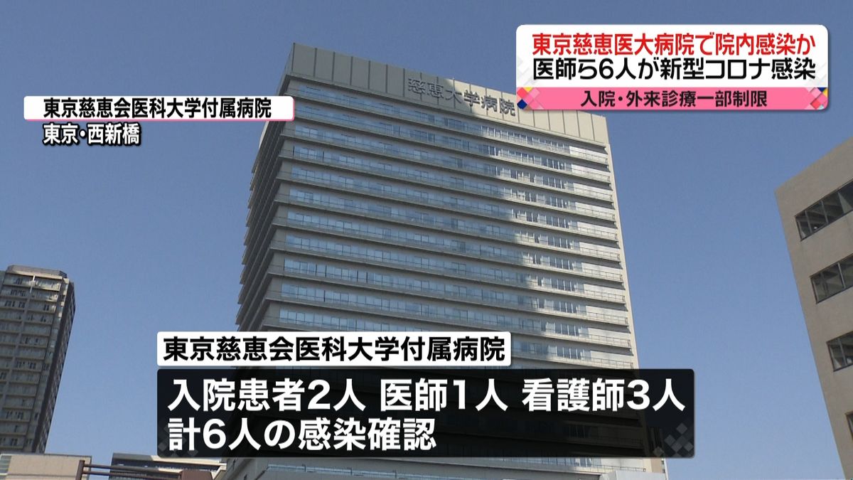 東京慈恵会医大病院で院内感染か　６人感染