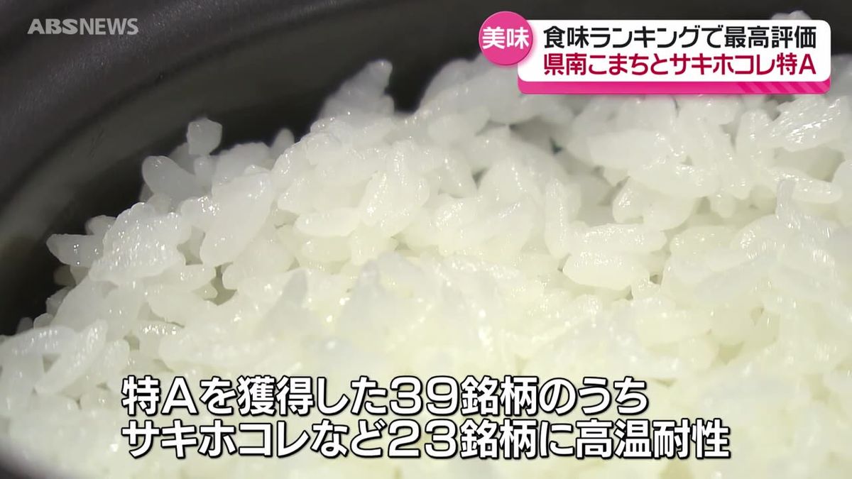 県南地区の「あきたこまち」と「サキホコレ」が最高評価の特Aに！コメの食味ランキング発表