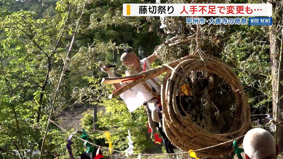 形変えながら… 大善寺・藤切り祭 「伝統守る」住職の思い 山梨・甲州市    