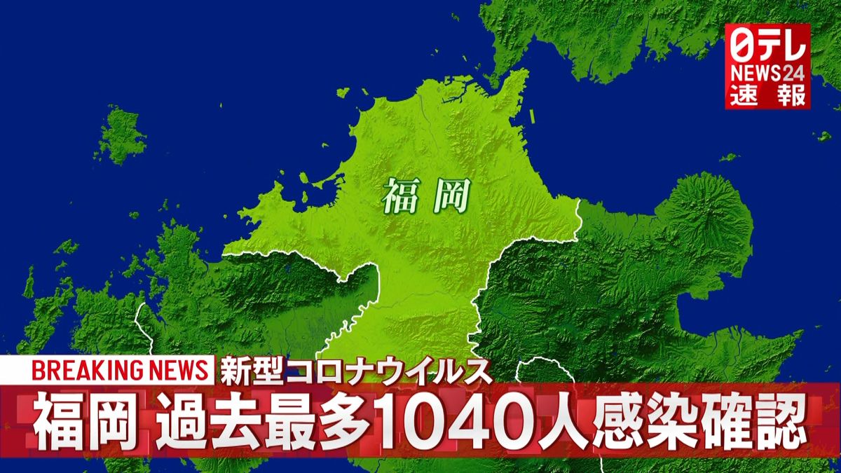 福岡県で過去最多１０４０人の感染確認