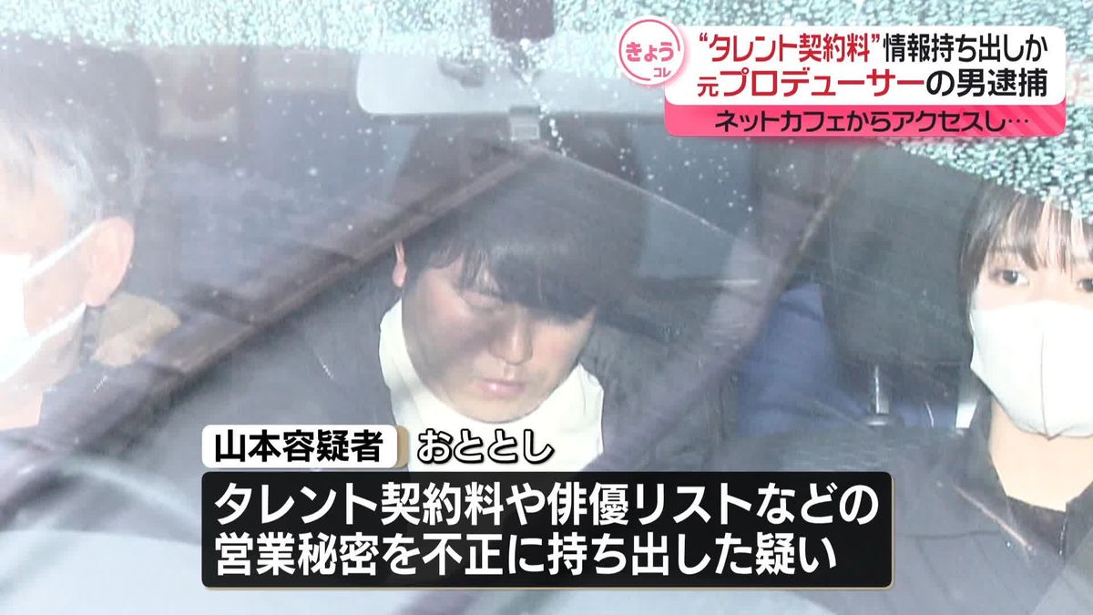 タレント契約料など営業秘密を不正に持ち出しか　元プロデューサーの男逮捕