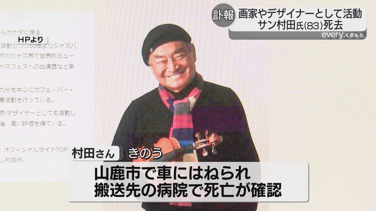 サン村田さん(83)死去