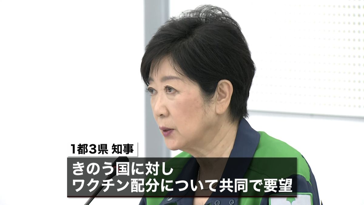 １都３県知事“高リスク地域にワクチンを”