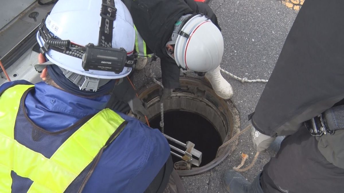 埼玉の道路陥没事故を受け　長野県内の流域下水道をカメラで確認