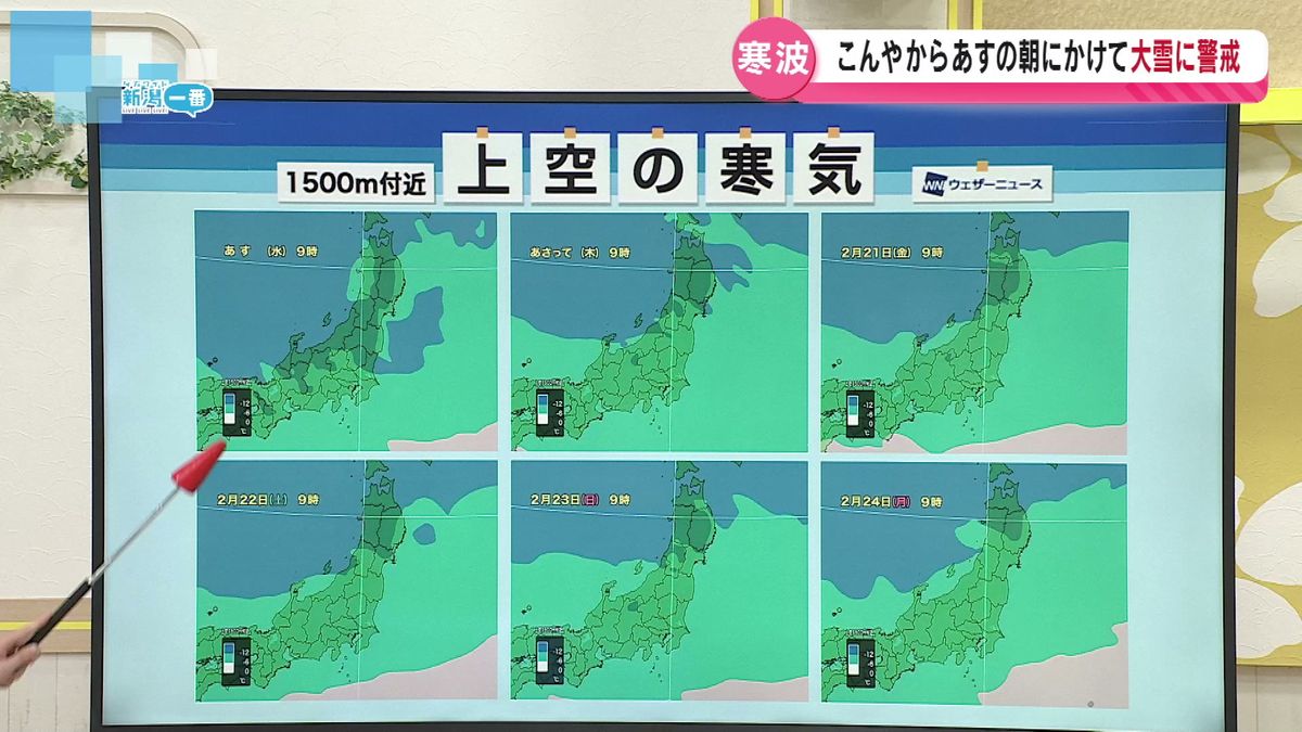 強い寒気いつまで？　新潟県は18日夜から19日にかけて大雪に警戒　週末3連休も寒気続く見込み《新潟》