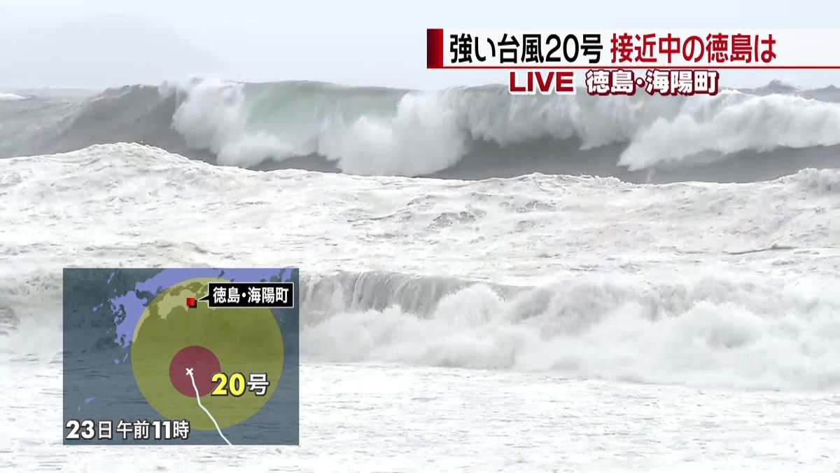 強い台風２０号接近中の徳島　漁協でも備え